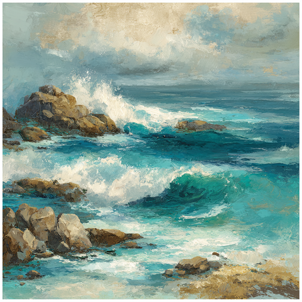 Leonardo Da Vinci Inspired Oceanic Nebula Paint by numbers art