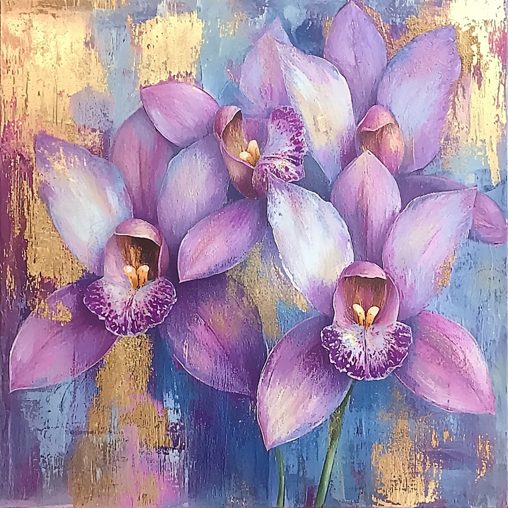 Gustav Klimt Inspired Orchid Dreams Paint By Color
