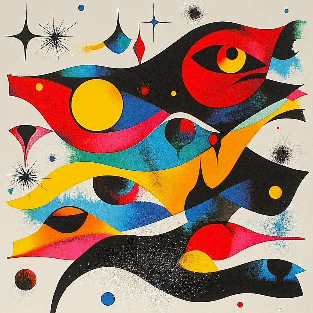 Joan Miró Inspired Abstract Harmony Numbered painting kits