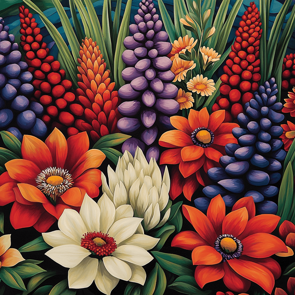 Georgia O'Keeffe Inspired Kaleidoscope Of Flora Number Painting