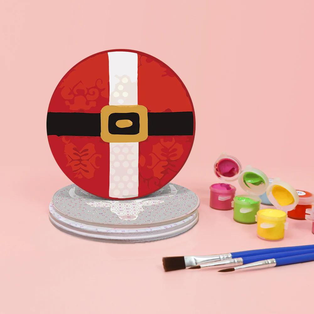 Custom Santa Paint By Numbers Coaster Set