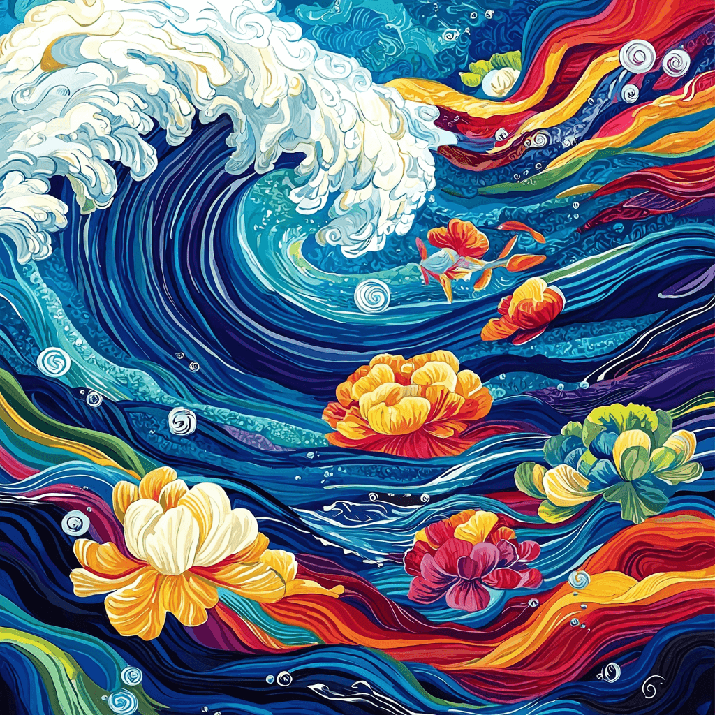 Hokusai Inspired Explorers Of The Deep Numbered Painting Kits