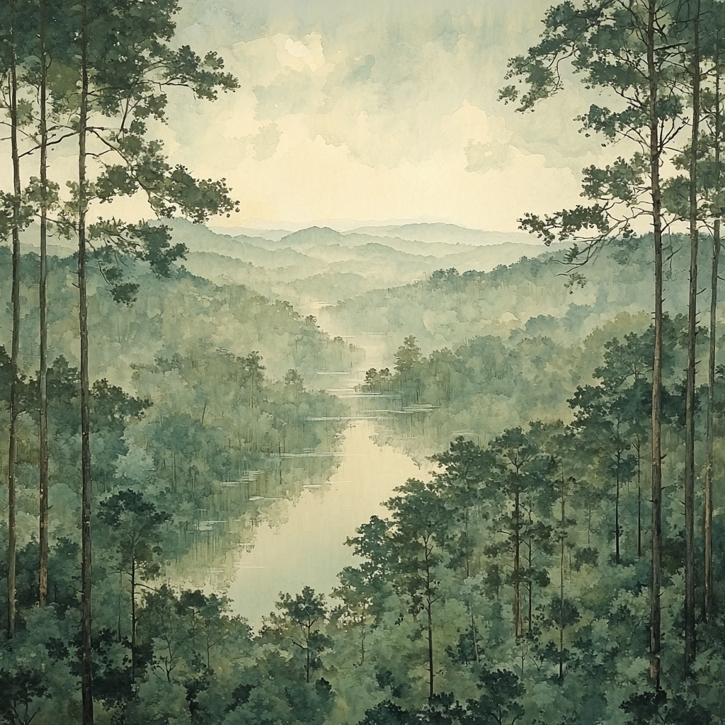 Zhao Mengfu Inspired Whispers Of The Treetops DIY Paint By Numbers