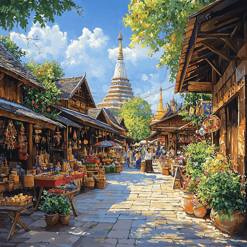 Chiang Mai Old City - Thailand Painting Number Kit