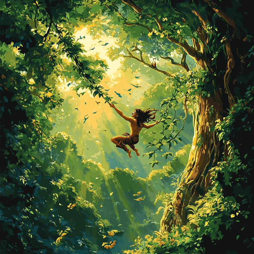 Tarzan Tree Leap Painting by numbers kit