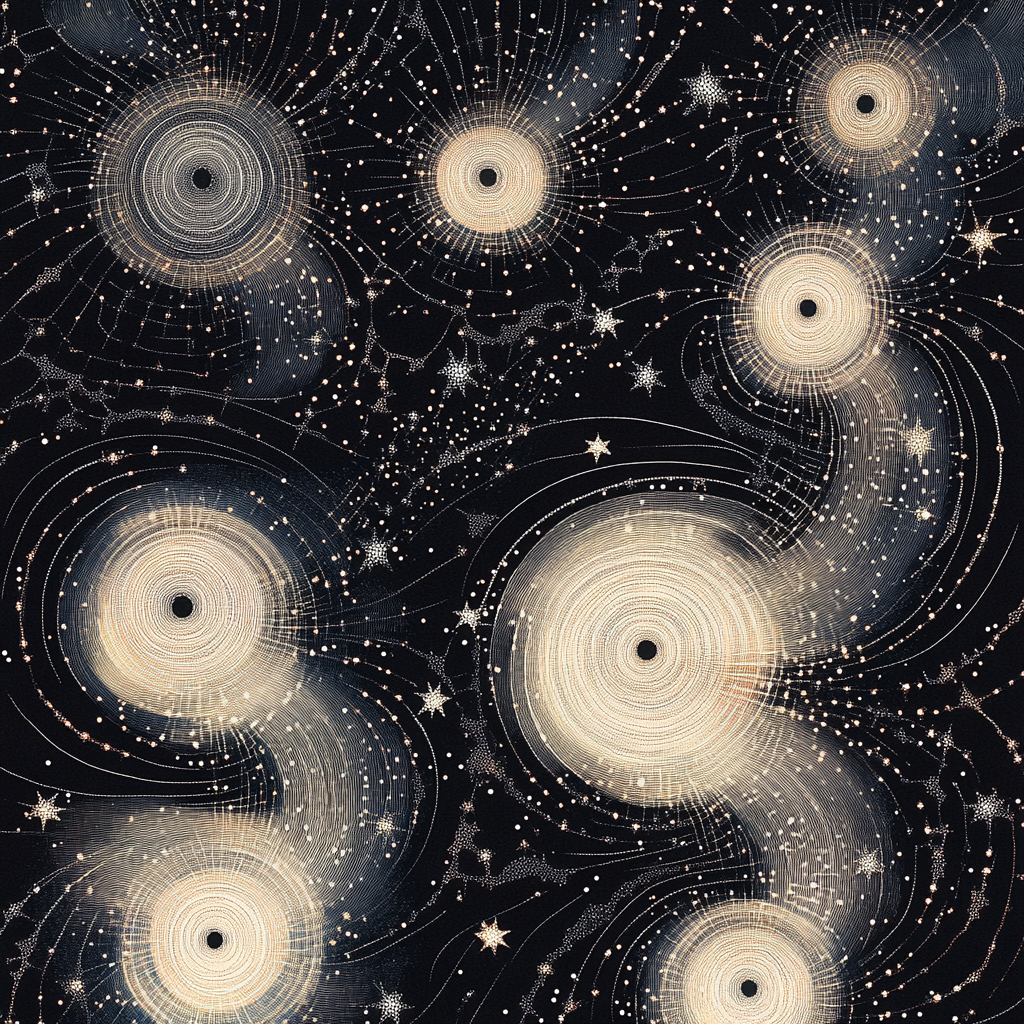 M.C. Escher Inspired Celestial Tessellation paint by number