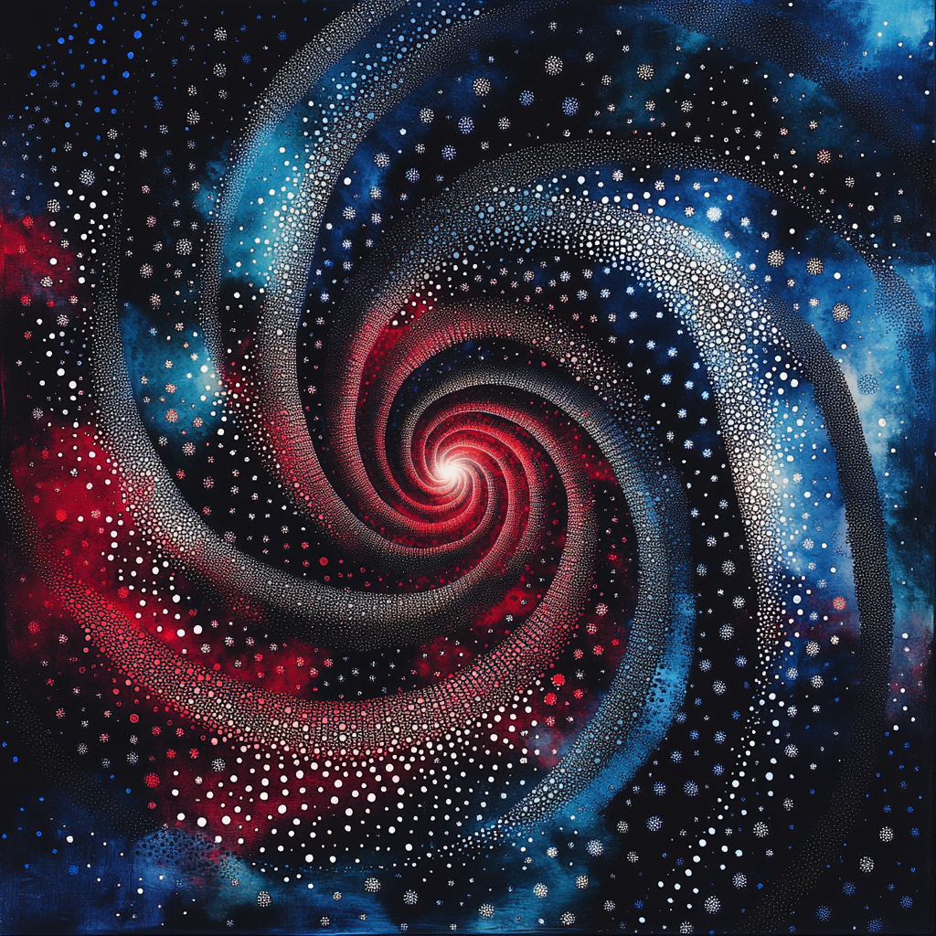 Yayoi Kusama Inspired Cosmic Polka Nebula Painting by numbers kit
