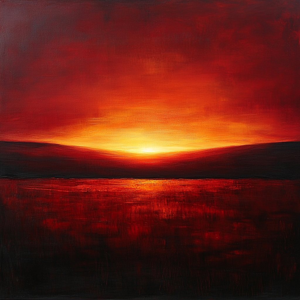 Mark Rothko Inspired Ember Horizon DIY paint by numbers