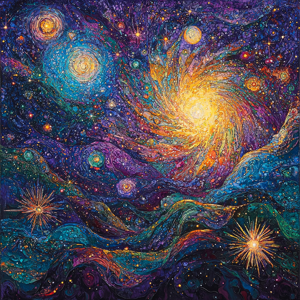 Alphonse Mucha Inspired Whisper Of The Cosmos Numbered Painting Kits