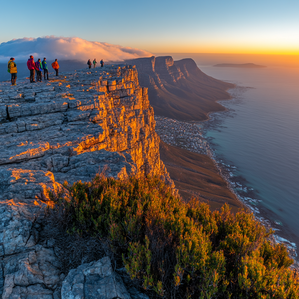 Table Mountain Viewpoint Over Cape Town Numbered painting kits