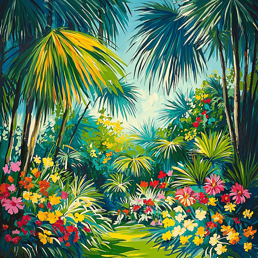 Henri Rousseau Inspired Tropical Paradise Serenity Painting Number Kit