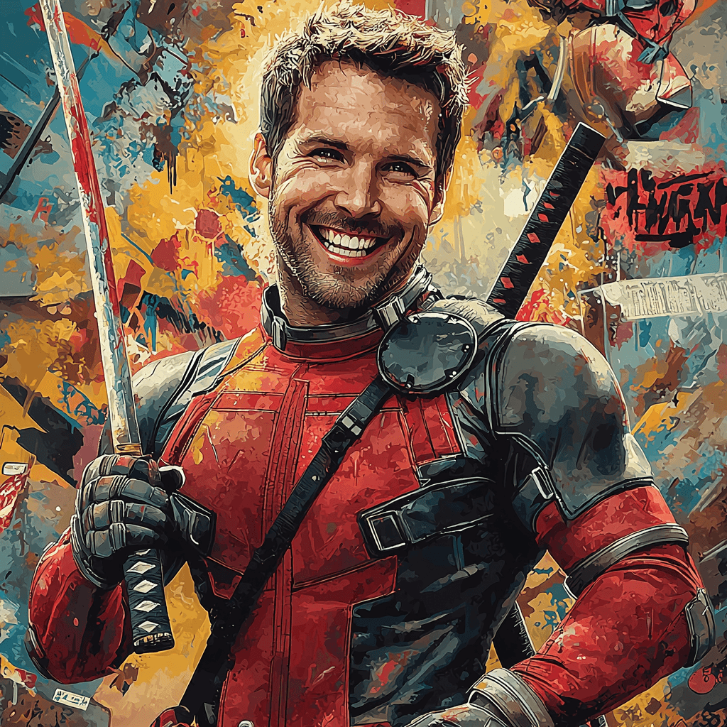 Ryan Reynolds: The Charisma Of Deadpool Unleashed DIY Paint By Numbers