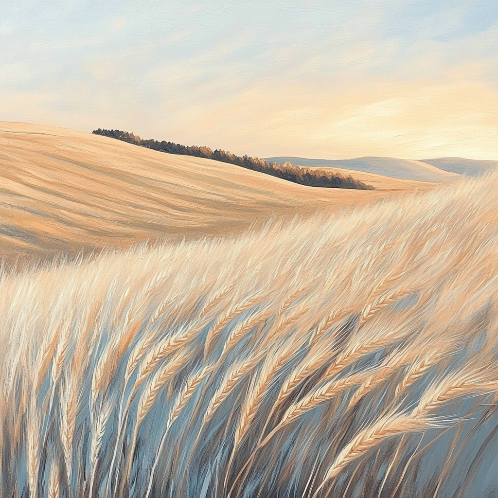 Edgar Degas Inspired Morning Breeze Over Wheat DIY paint by numbers