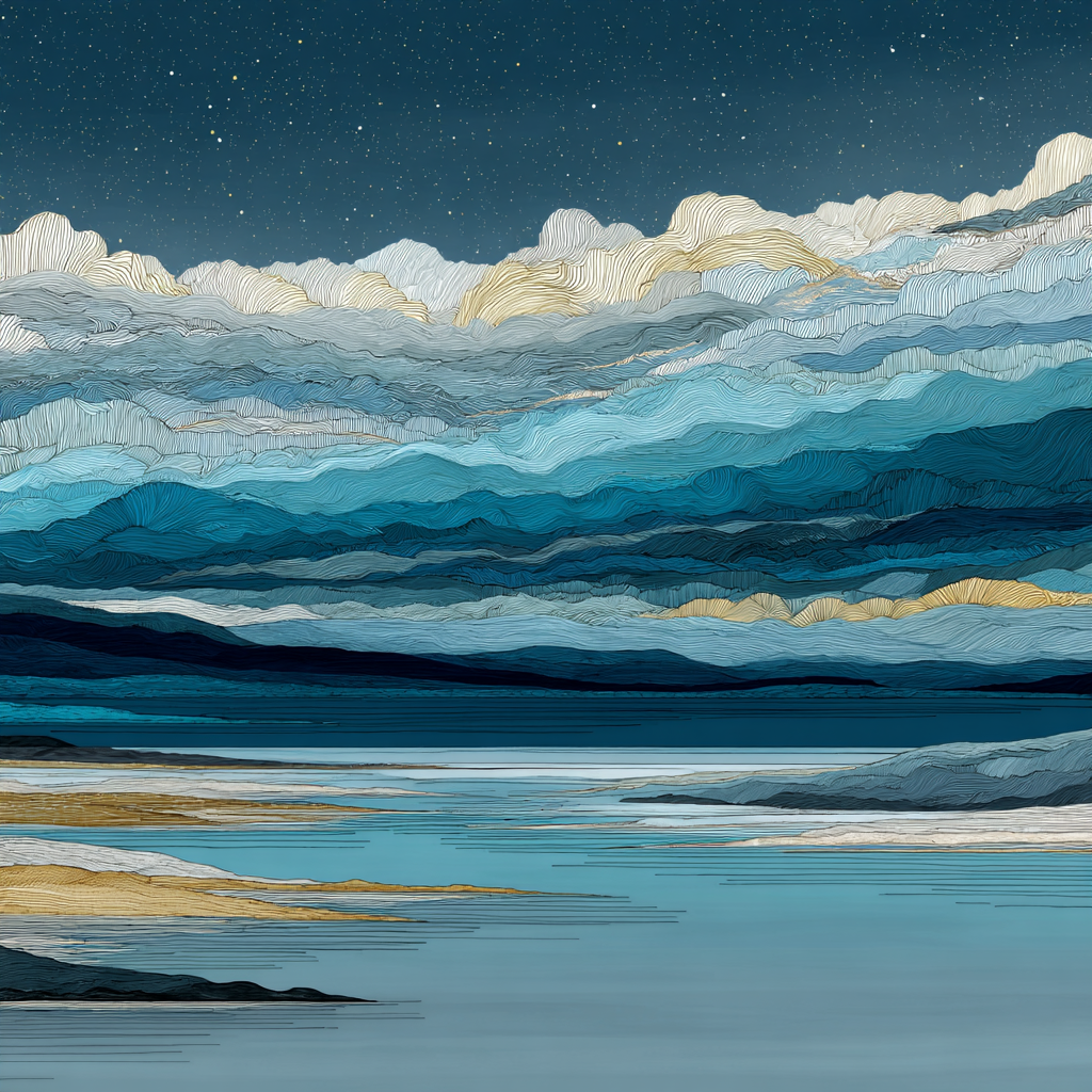 Aurora Above The Still North paint by numbers