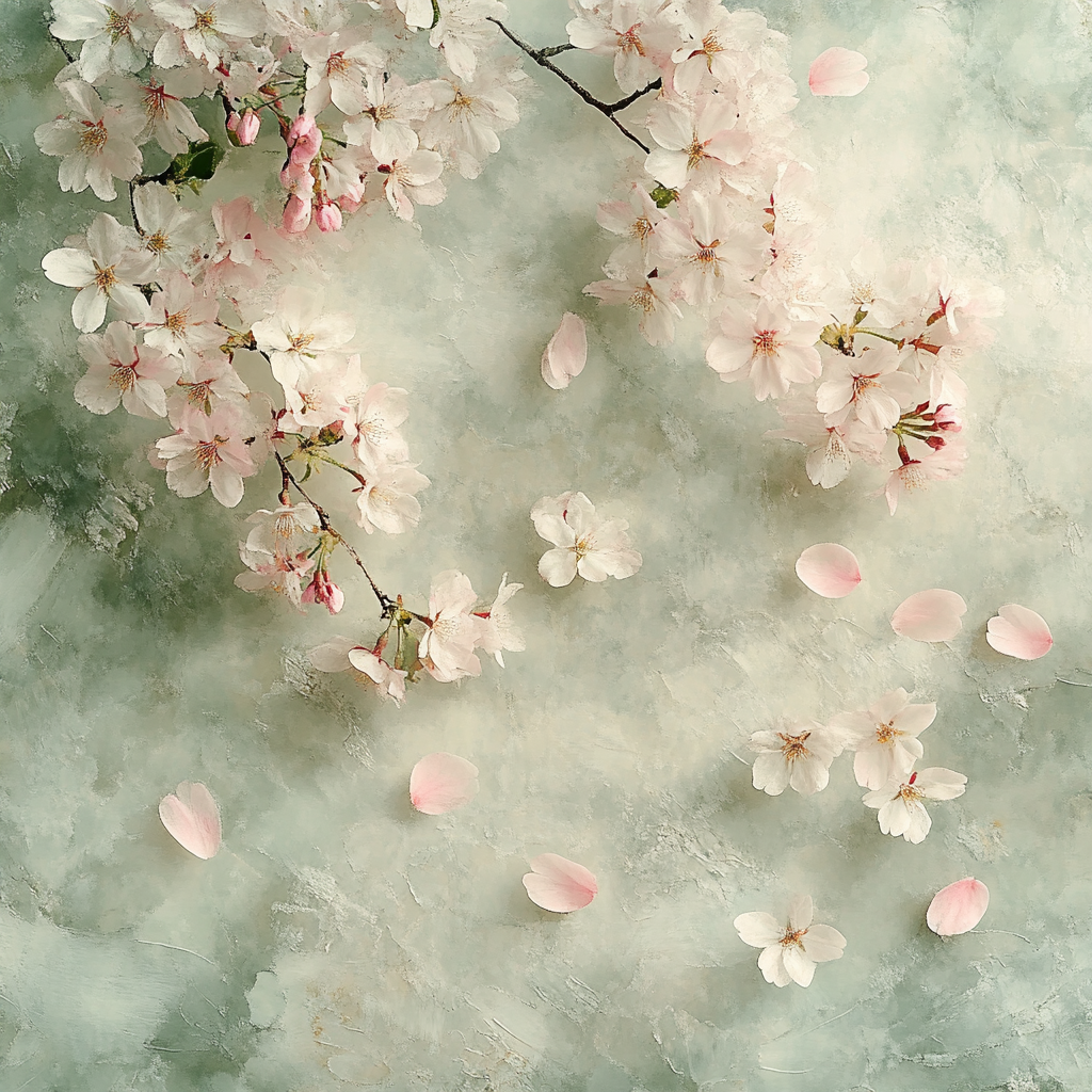 Edgar Degas Inspired Fluttering Cherry Blossoms Number painting