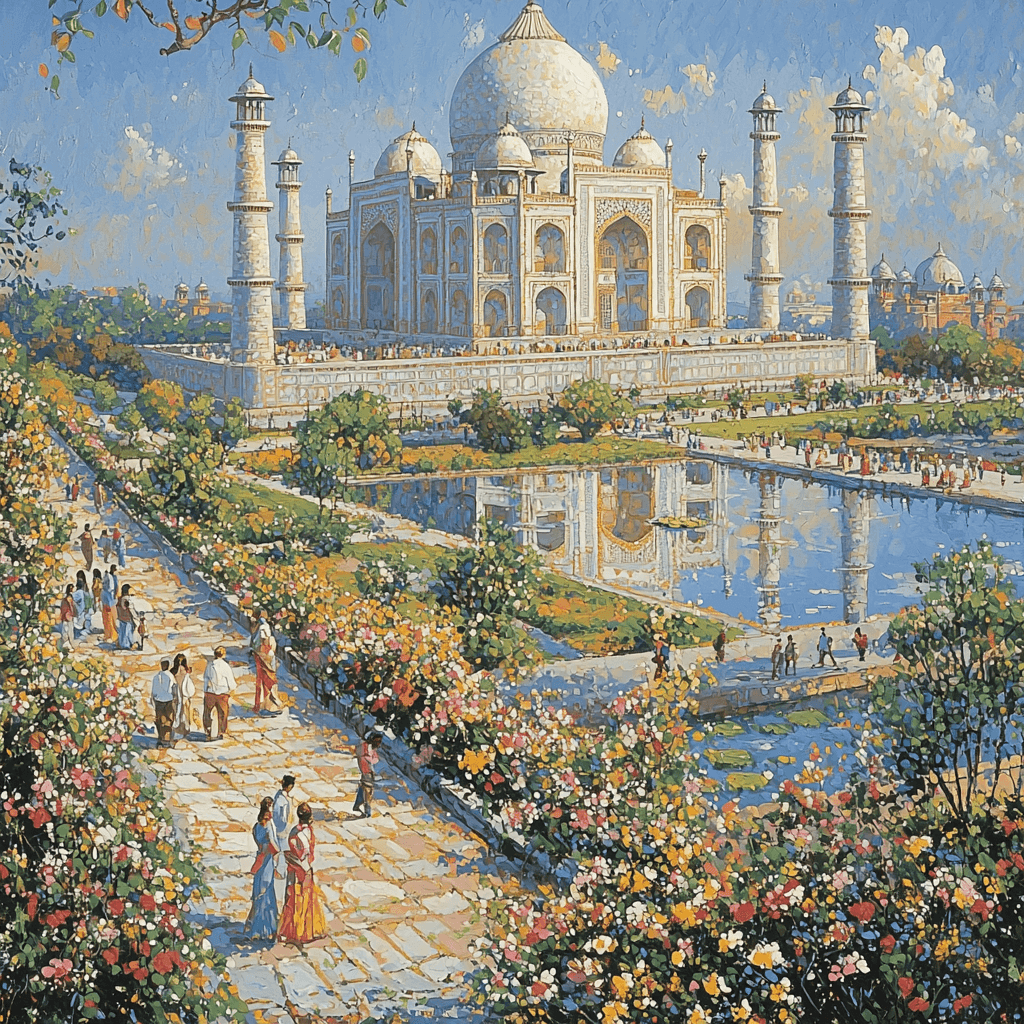 Taj Mahal - India Number Painting