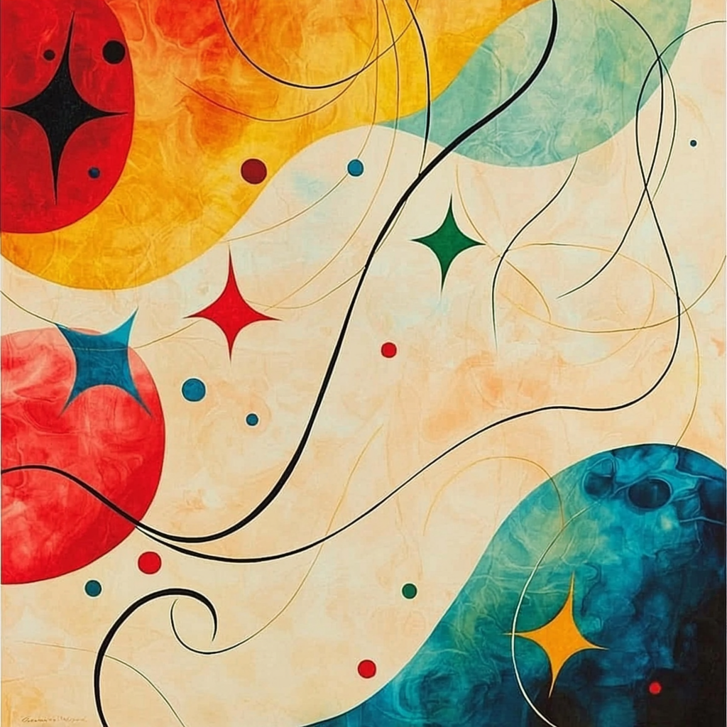 Joan Miró Inspired Surreal Reverie Numbered Painting Kits