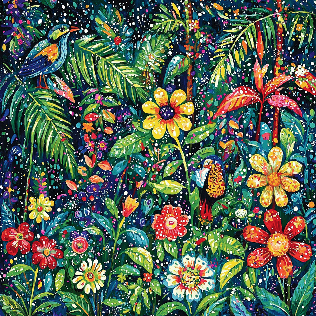 Frida Kahlo Inspired Heart Of The Jungle Painting Number Kit