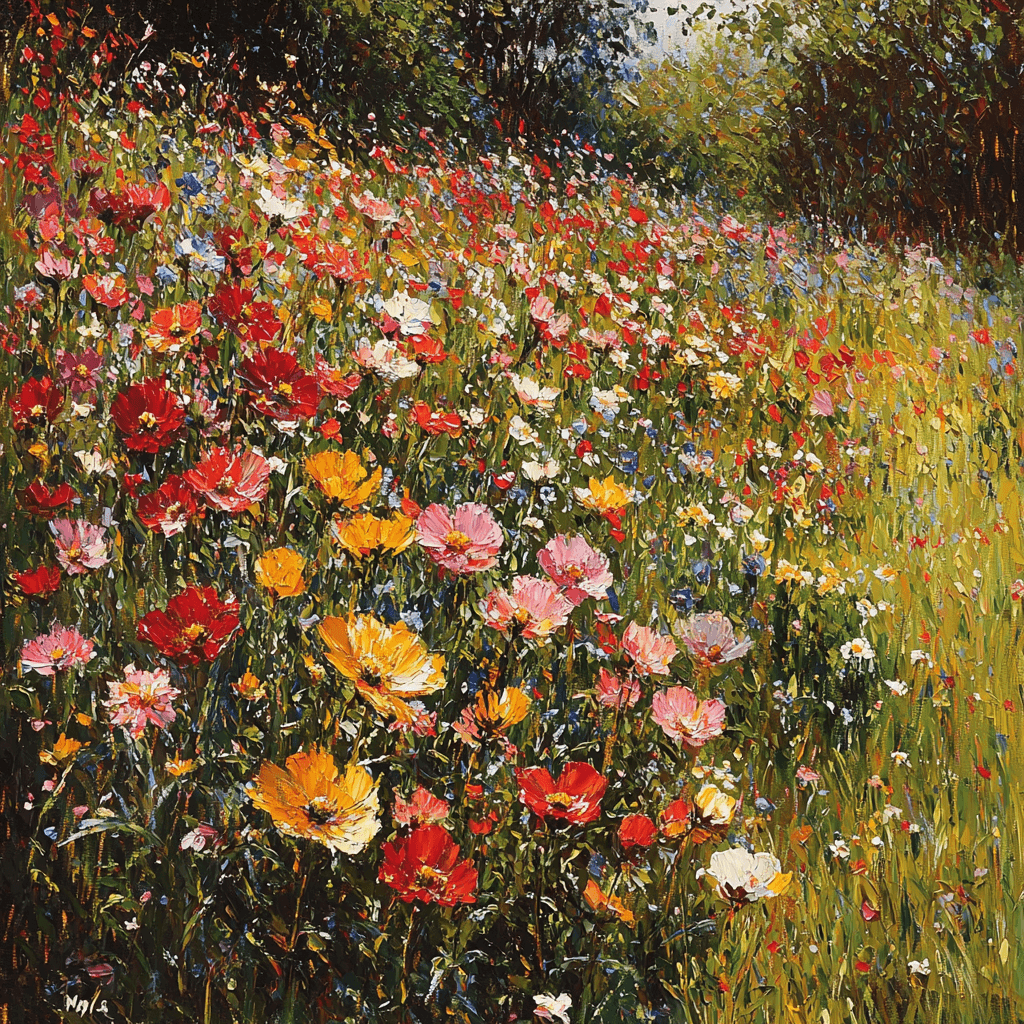 Claude Monet Inspired Wildflower Paradise Painting By Numbers Kit
