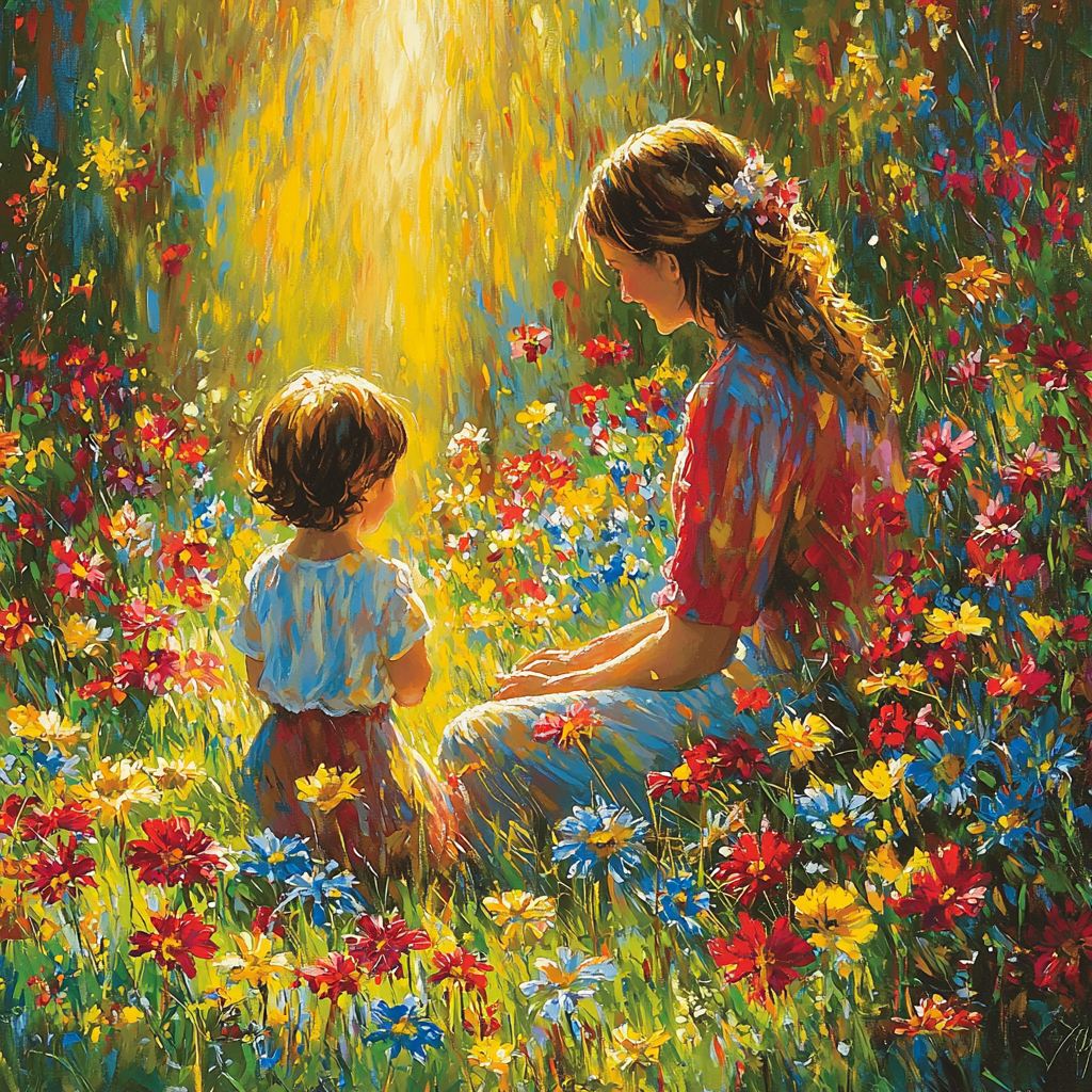 Motherly Garden Of Joy Paint By Numbers Art