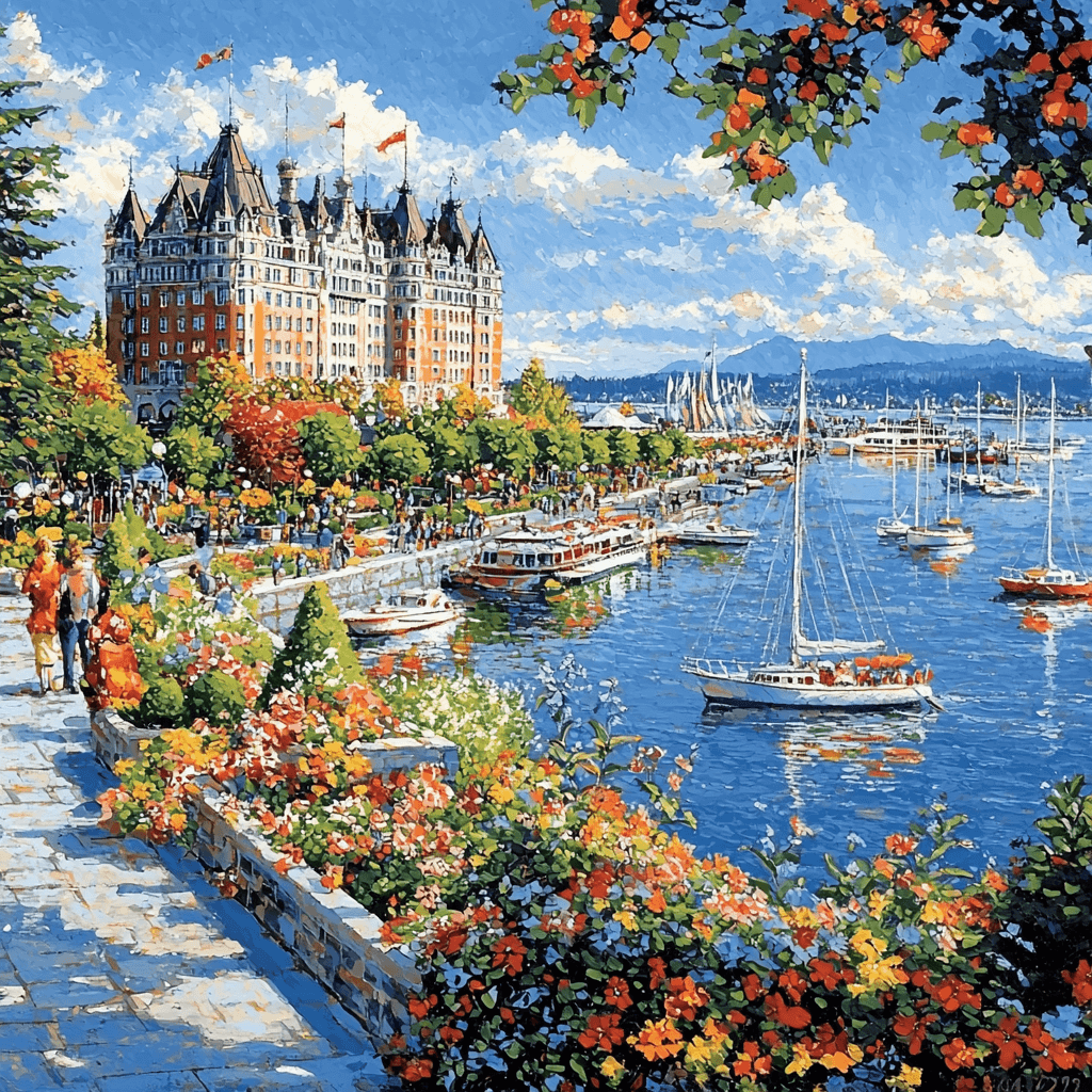 Victoria's Inner Harbour Paint By Color