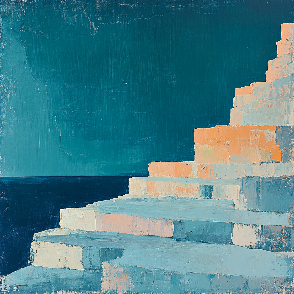 Paul Cézanne Inspired Cosmic Terrace Number painting