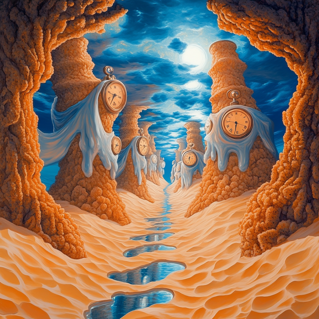 Salvador Dali Inspired Coral Clockscape Paint by numbers kits