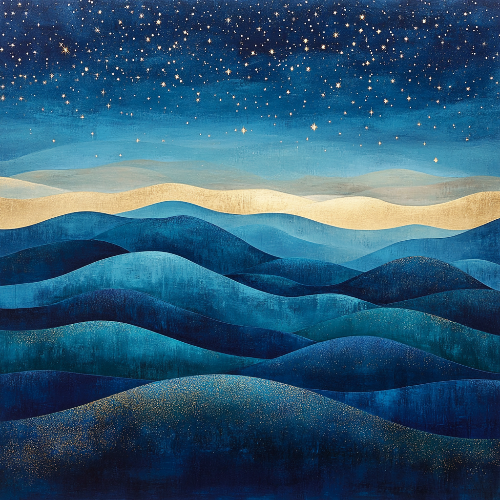 Paul Cézanne Inspired Celestial Hillscape Painting by numbers kit