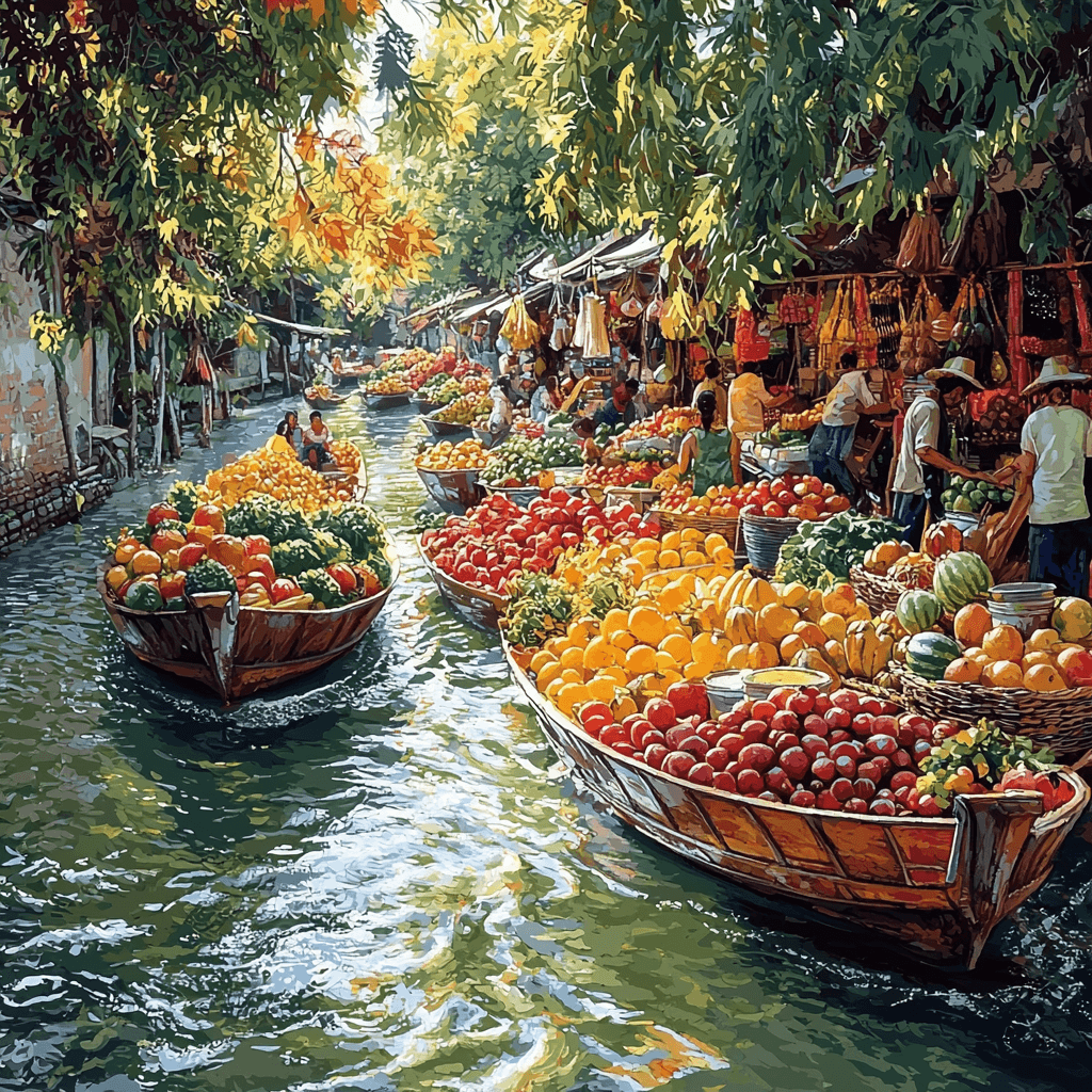 The Floating Markets - Bangkok Painting Number Kit