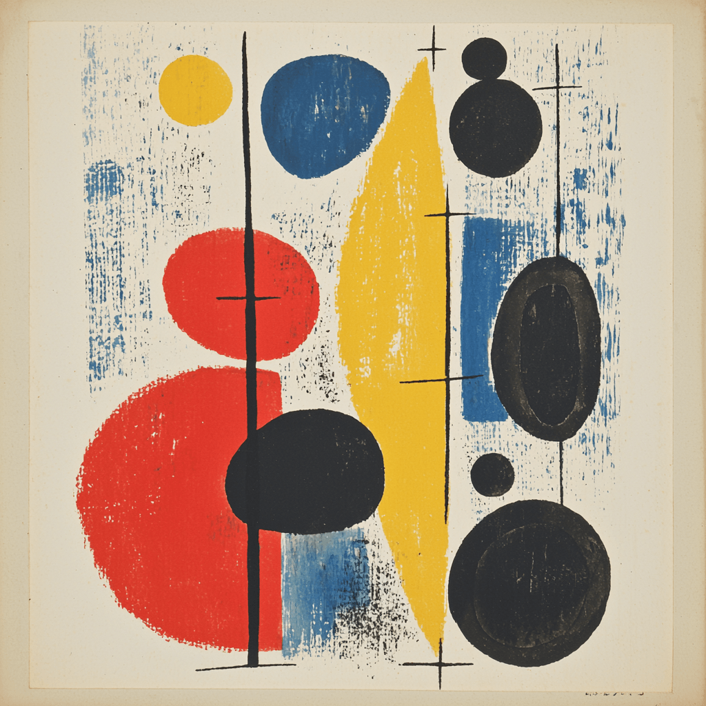 Joan Miró Inspired Joyful Explorations Number Painting