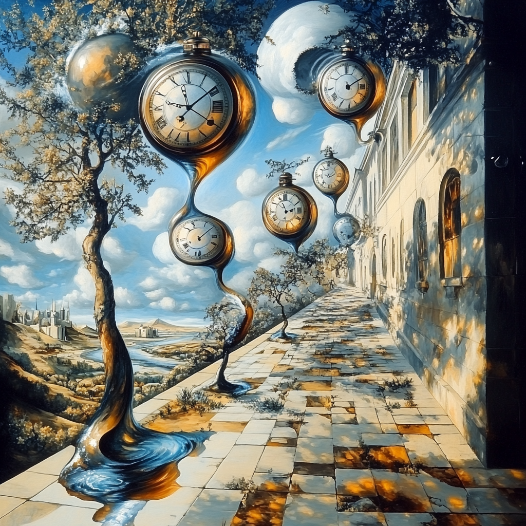 Salvador Dali Inspired Surreal Dreamscape Number painting