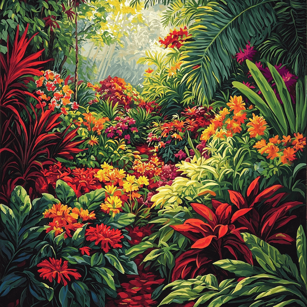 Frida Kahlo Inspired Vivid Gardens Paint By Numbers