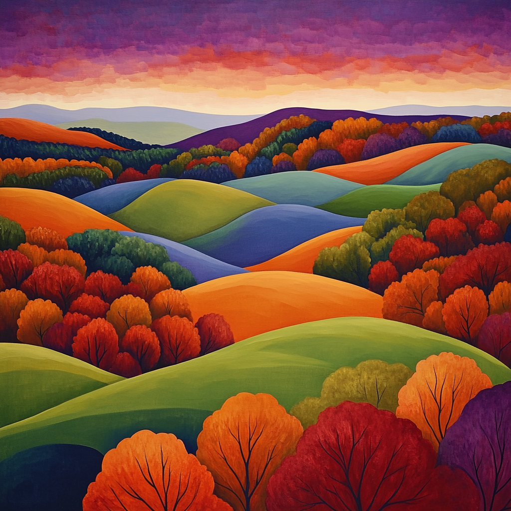 Frederick Varley Inspired Windswept Hills With Autumnal Rhythm DIY paint by numbers