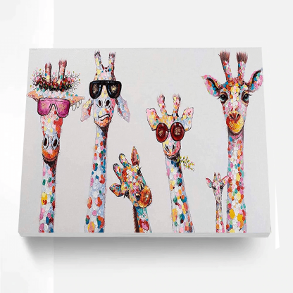 DIY Giraffe Paint By Numbers Painting Kit