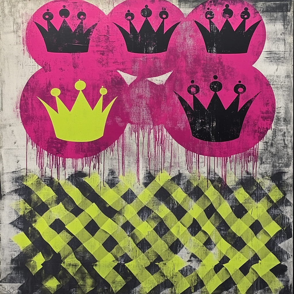 Jean-Michel Basquiat Inspired Neon Ritual Numbered painting kits