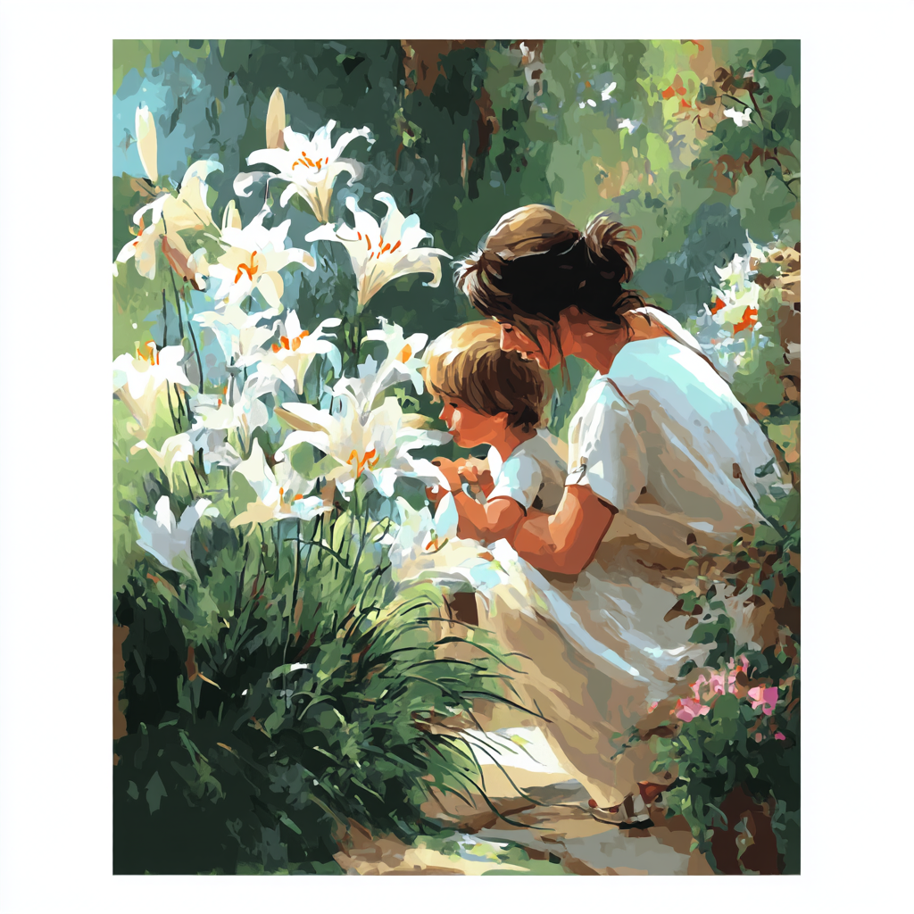 Whisper Of Lilies Painting By Numbers Kit