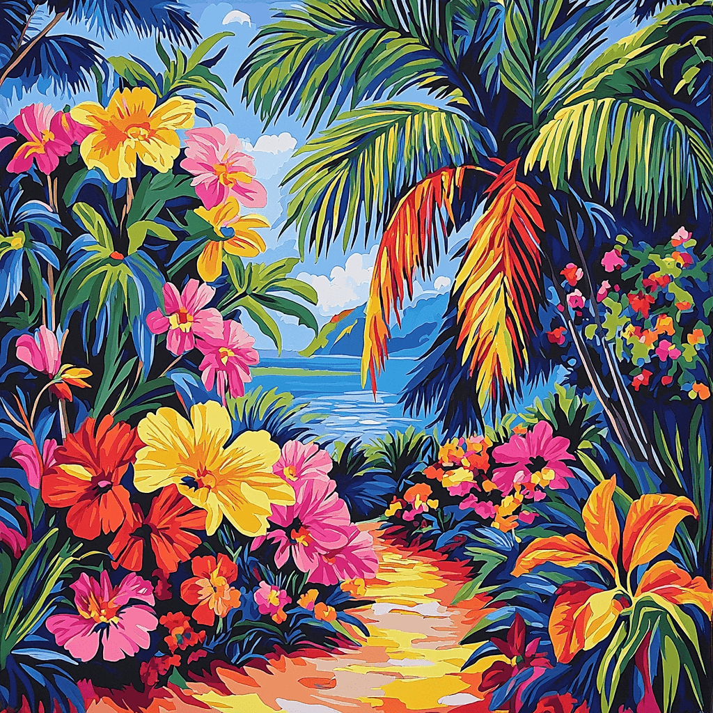 Frida Kahlo Inspired Kahlo's Floral Reverie Numbered Painting Kits