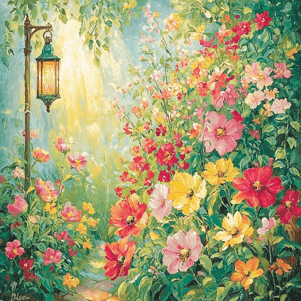 Pierre-Auguste Renoir Inspired Timeless Flower Garden Paint By Numbers Kits