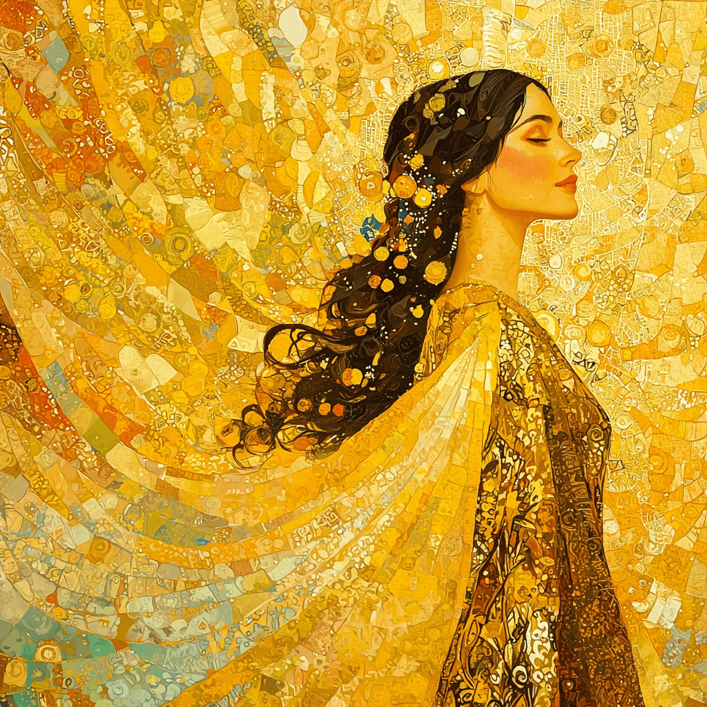 Gustav Klimt Inspired Whispers Of The Golden Dawn DIY Paint By Numbers