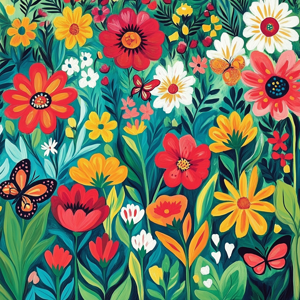 Frida Kahlo Inspired Garden Of Emotions Paint by numbers art