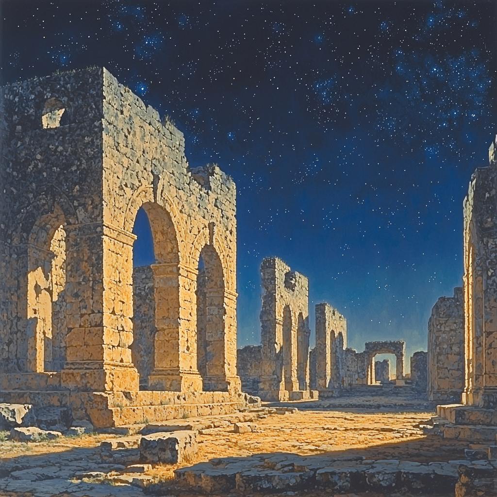 Jean-Auguste-Dominique Ingres Inspired Ancient Ruins In Dreamland Paint By Numbers