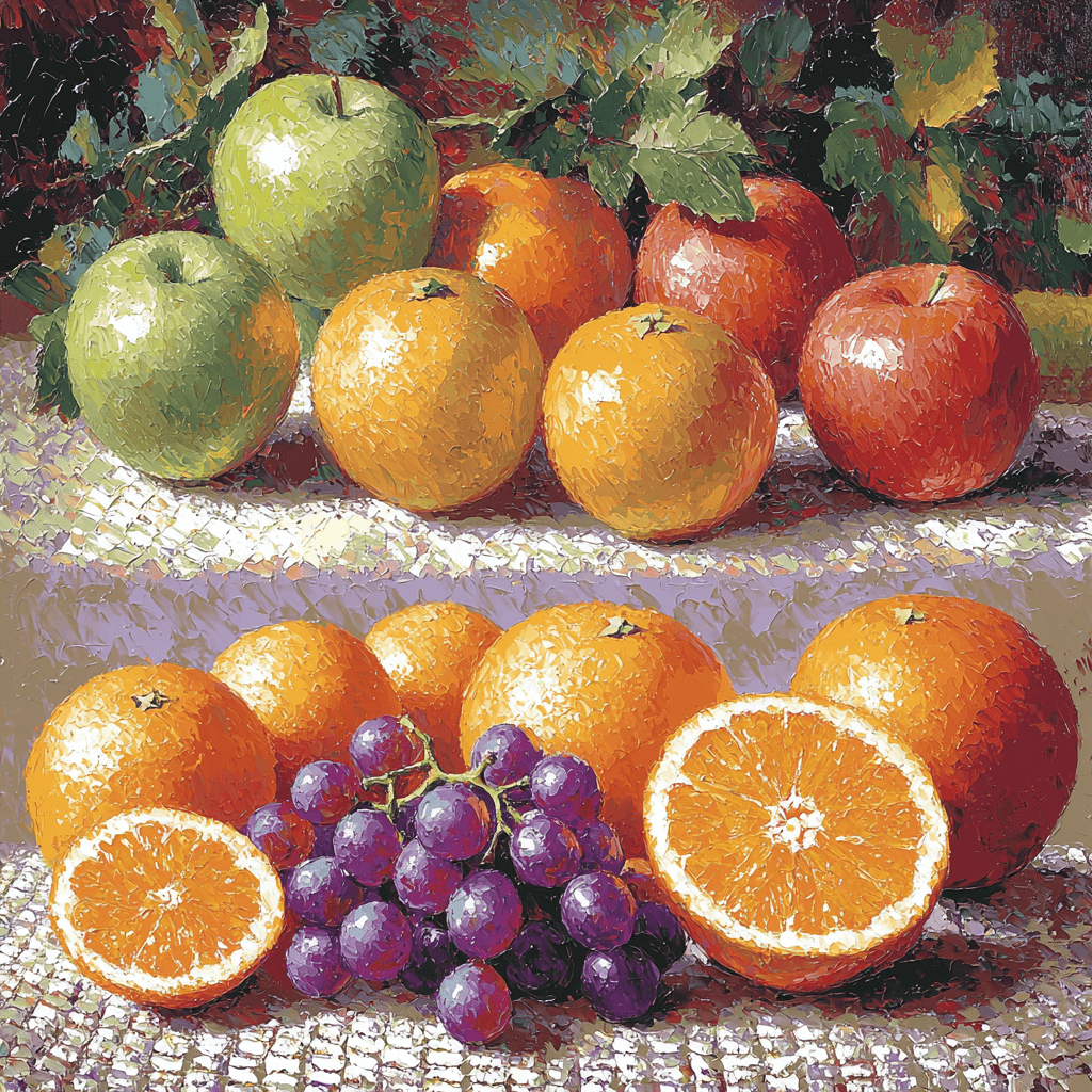 Paul Cézanne Inspired Fruity Delights DIY Paint By Numbers