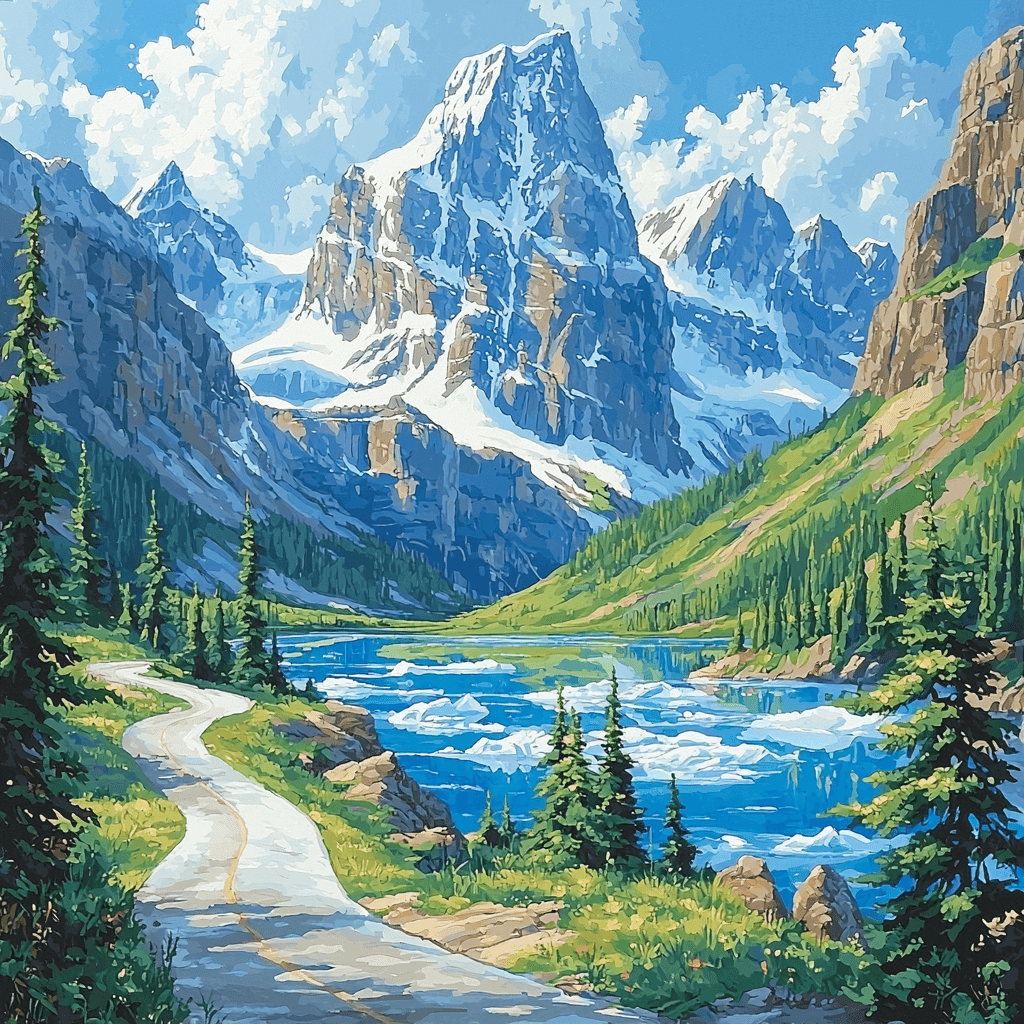 Icefields Parkway - Alberta Paint By Color