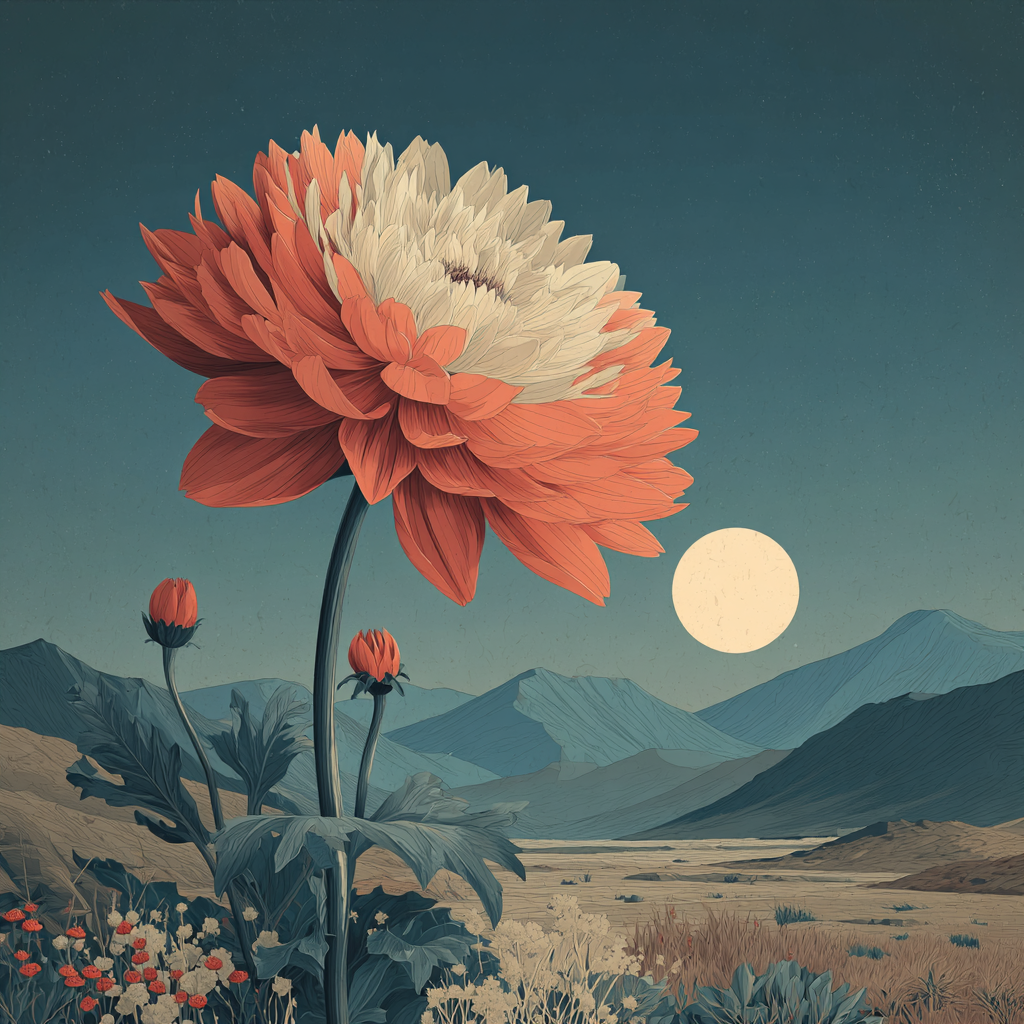 Georgia O Keeffe Inspired Desert Moon painting number kit