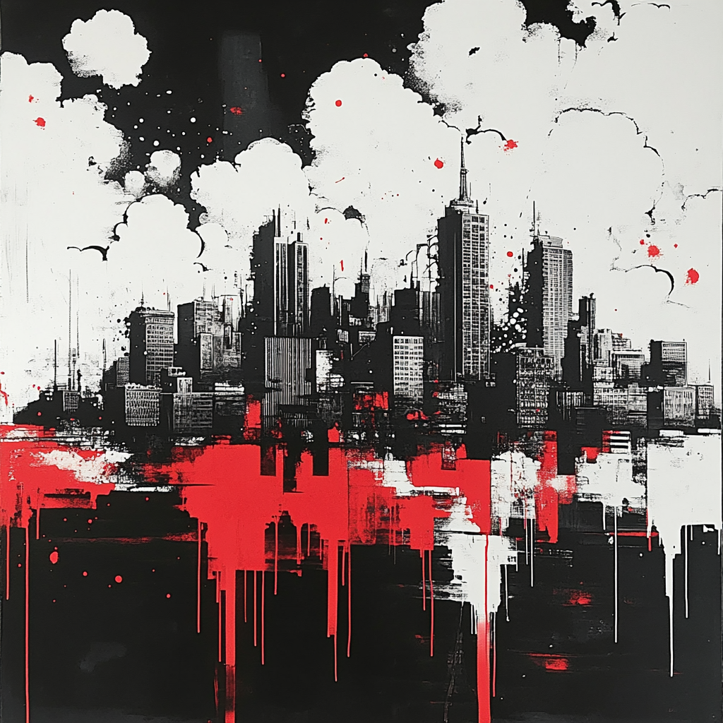 Banksy Inspired Urban Reflection painting number kit