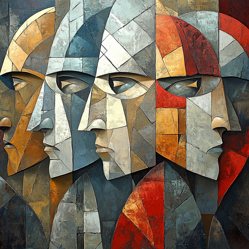 Pablo Picasso Inspired Mythic Warriors paint by number