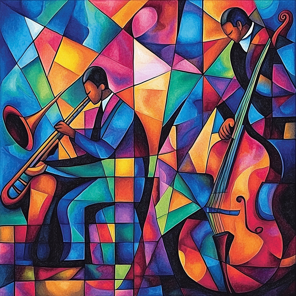 Wassily Kandinsky Inspired Jazz In Abstract Colors Numbered Painting Kits