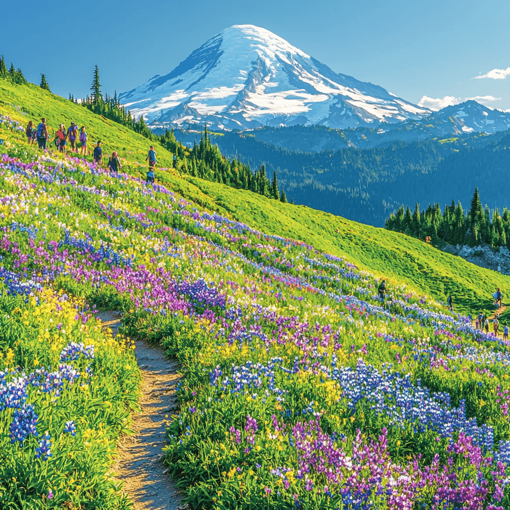 Mount Rainier National Park Paint By Color