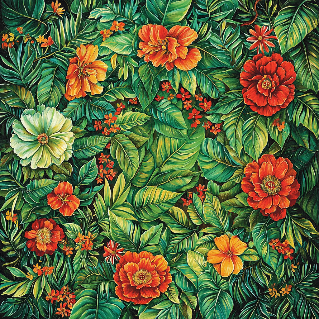 Frida Kahlo Inspired Tropical Resonance Paint By Color