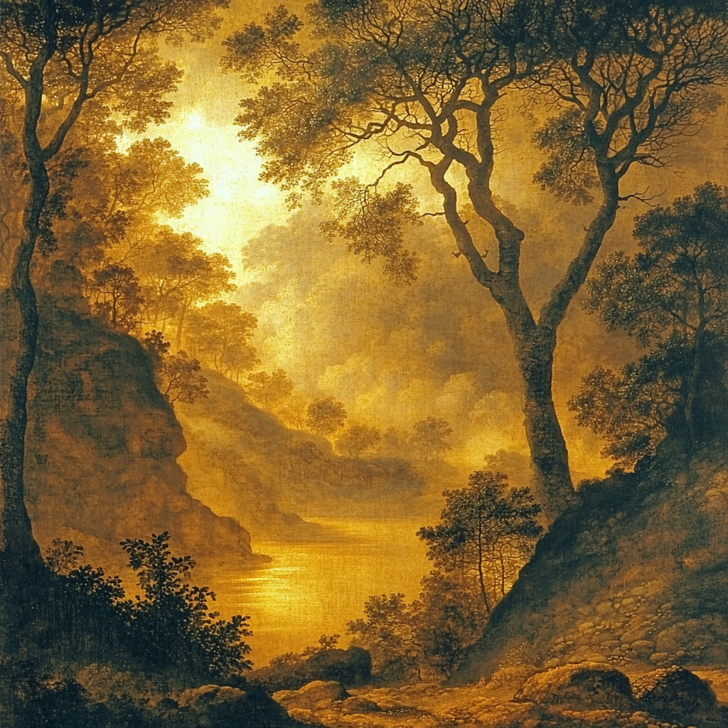 Caravaggio Inspired Mystical Landscape Reflections Painting Number Kit